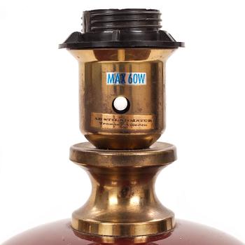 BORDSLAMPOR, ett par, AB Stilarmatur, Tranås, 1900-talets andra hälft.