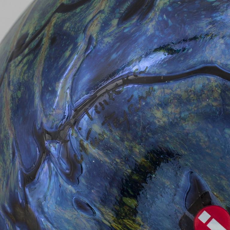 OIVA TOIKKA, skulptur, glas, "Metso", Nuutajärvi Notsjö Pro Arte, Iittala, signerad.