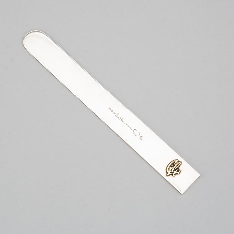 A Swedish 20th century sterling silver letter knife mark of WIWEN NILSSON Lund 1950, total weight  ca 150 gr.