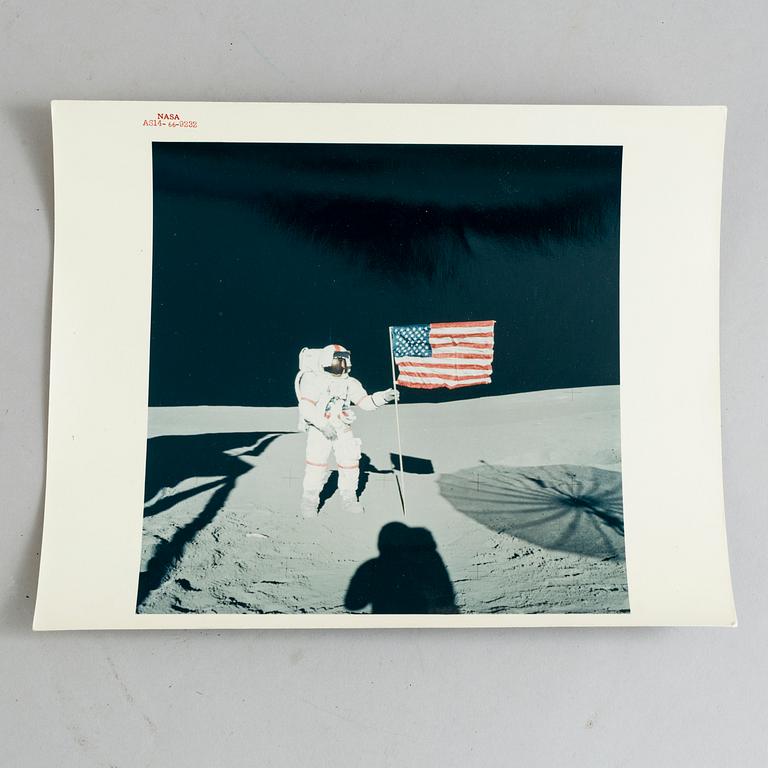 A collection of 8 photographs by NASA Apollo 14, 1971, stamped.