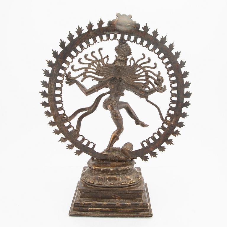 A bronze figure of Shiva Nataraja, India, early 20th Century.