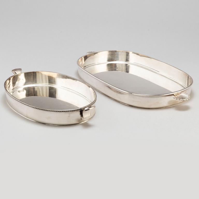 Two silverplated dishes by CG Råström.