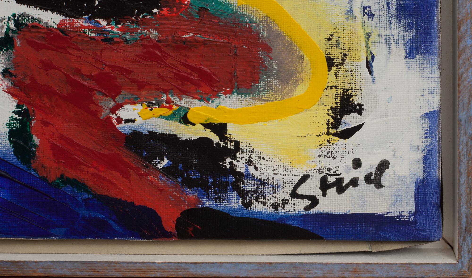 HARDY STRID, akryl och olja på duk, signerad, daterad a tergo 1962.