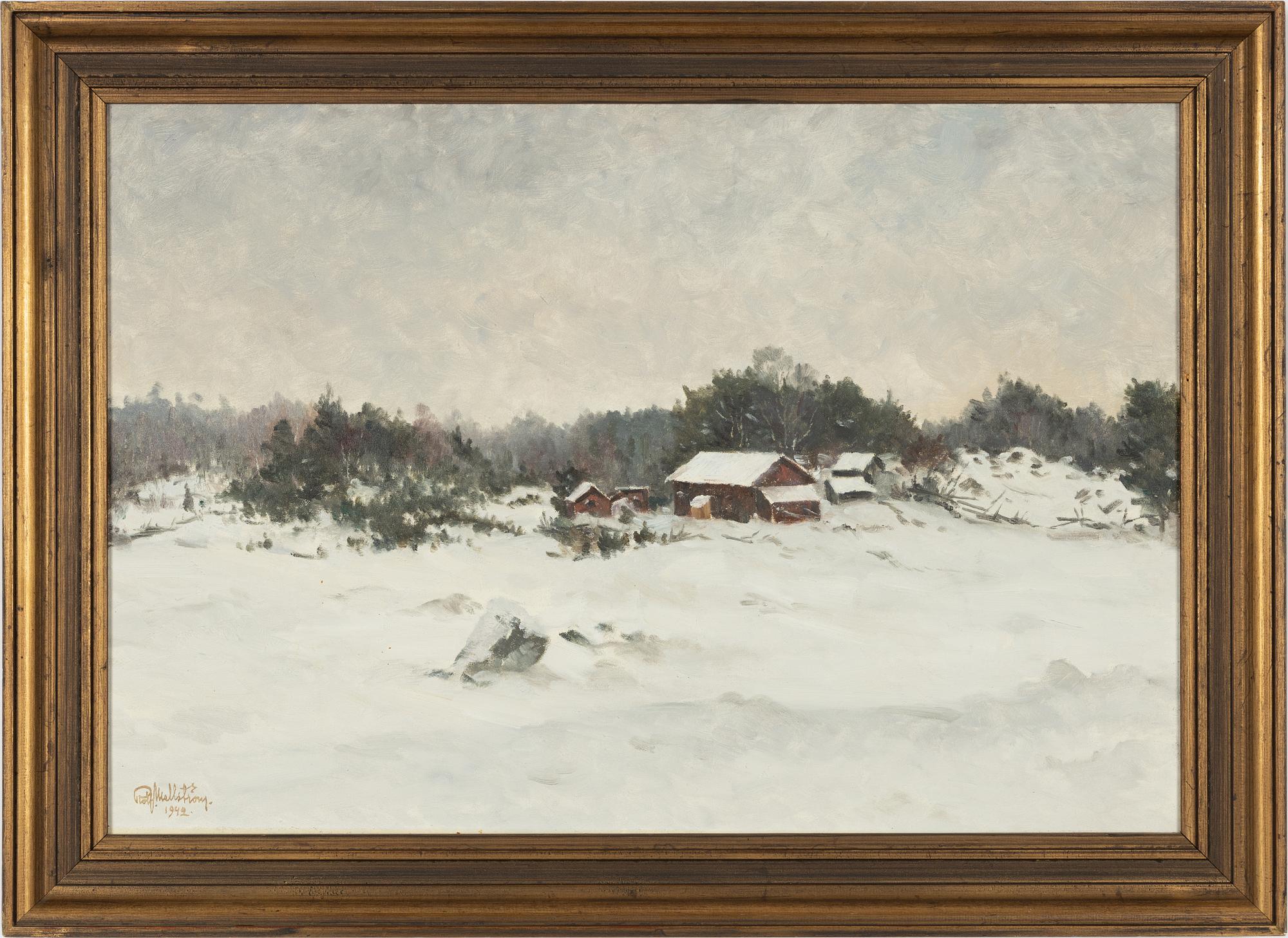 Rolf Mellström, winter landscape.