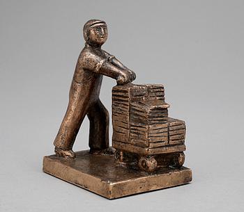 SVEN LUNDQVIST, skulptur, brons, sign.