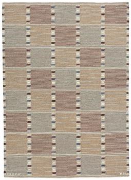 537. Barbro Nilsson, CARPET. "Falurutan Grå". Flat weave. 208 x 146,5 cm. Signed AB MMF BN.