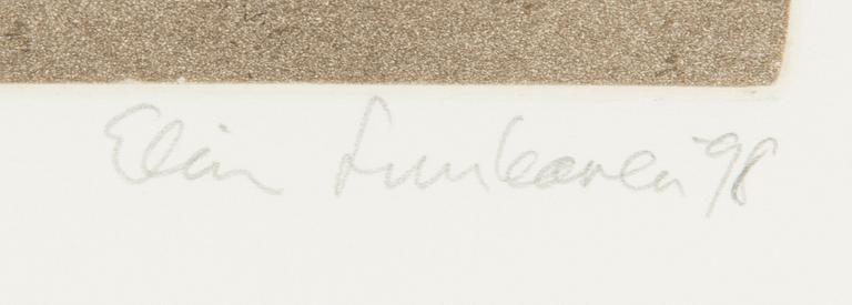 Elina Luukanen, etching, 2 pcs, signed and dated -98 and -00, numbered 24/60 and II/XXV.