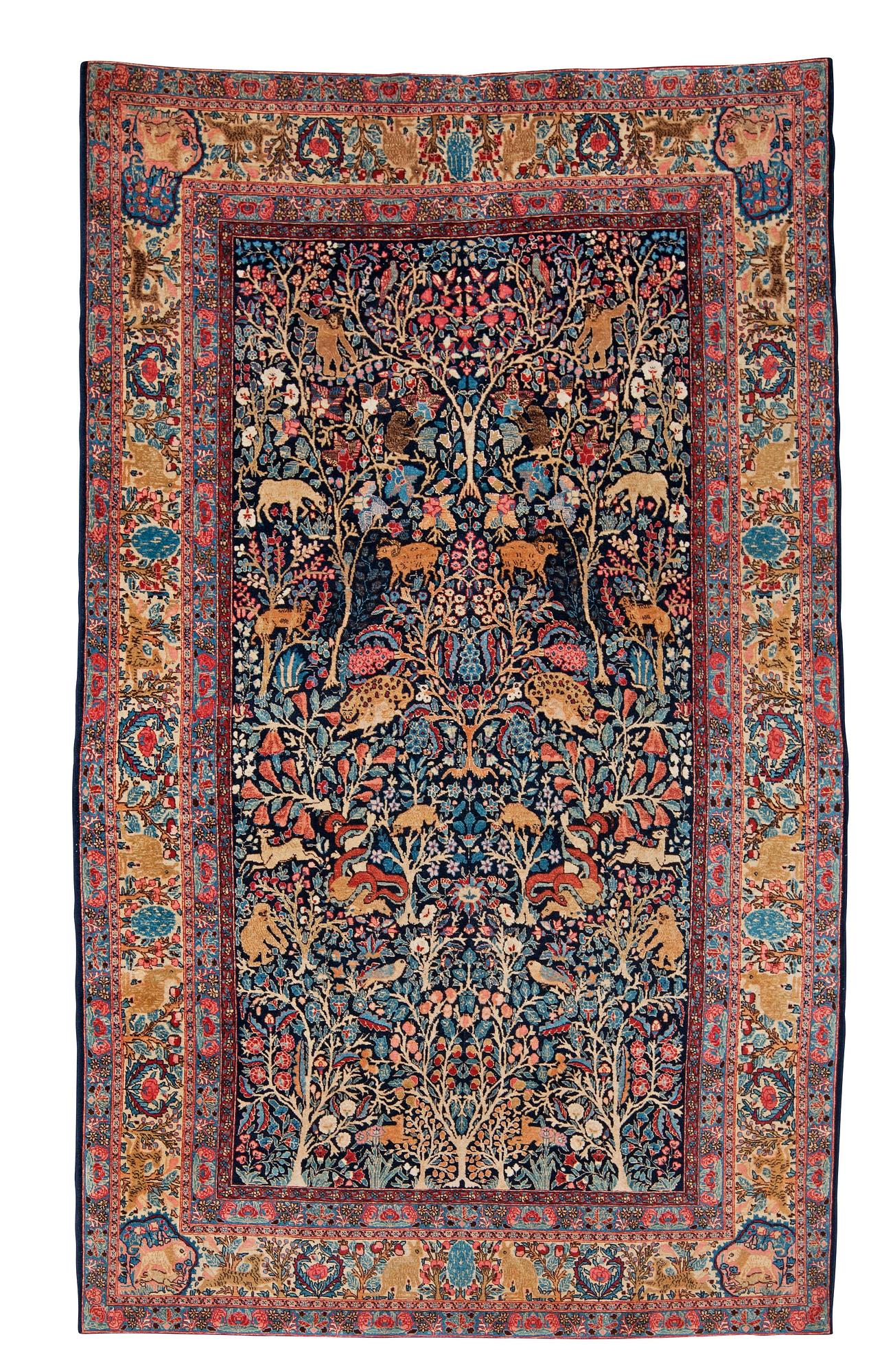 SEMI-ANTIQUE TABRIZ FIGURAL. 273,5 x 162 cm.
