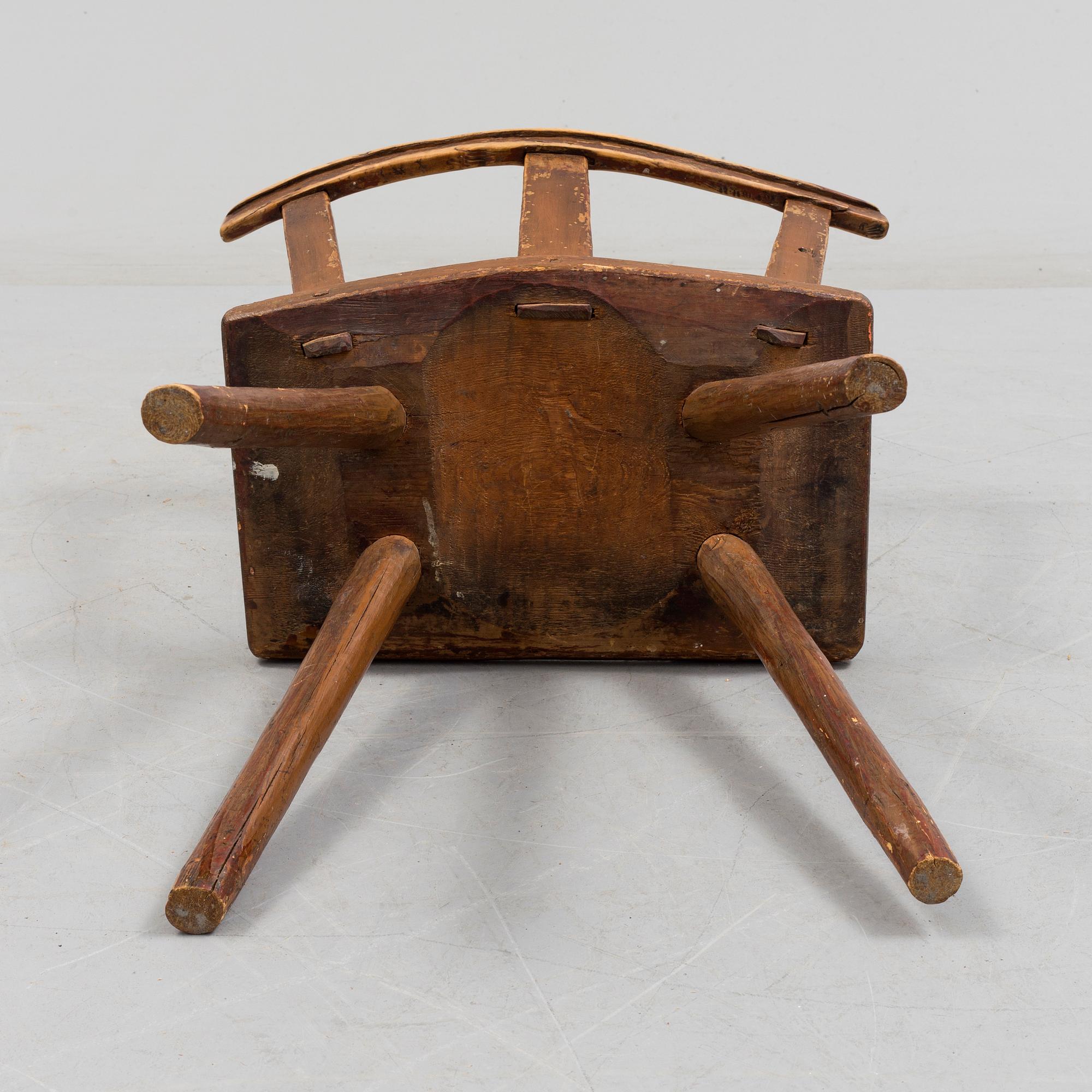 A 18th/19th century wooden chair.