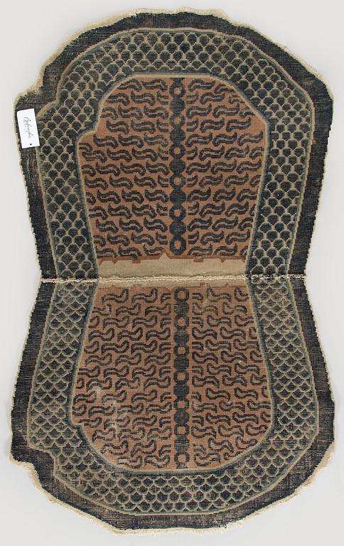 A 20th century tiger rug/saddle cloth, China.