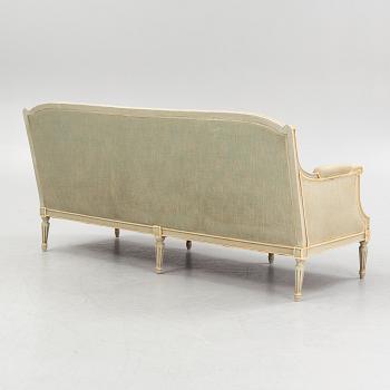 A three-piece furniture suite, Louis XVI style, 20th century.