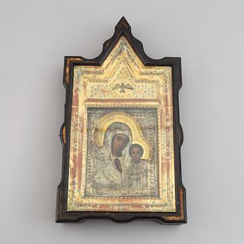 A russian icon with ochlad, 20th Century.