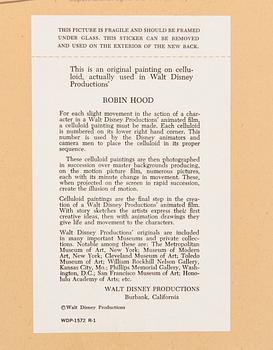 Filmcell från filmen "Robin Hood", Walt Disney.