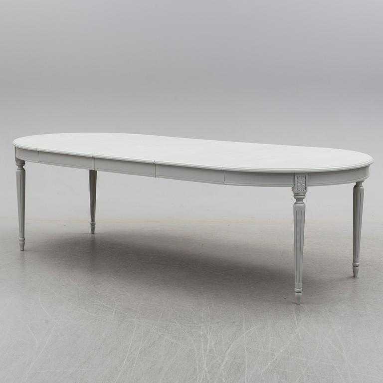 A second half of the 20th century Gustavian style dining table.