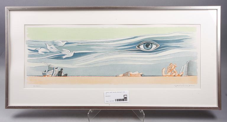 AXEL OLSON, färglitografi, sign.