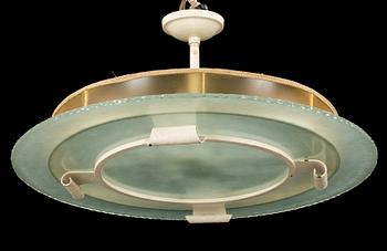 A 1930s art déco ceiling light.