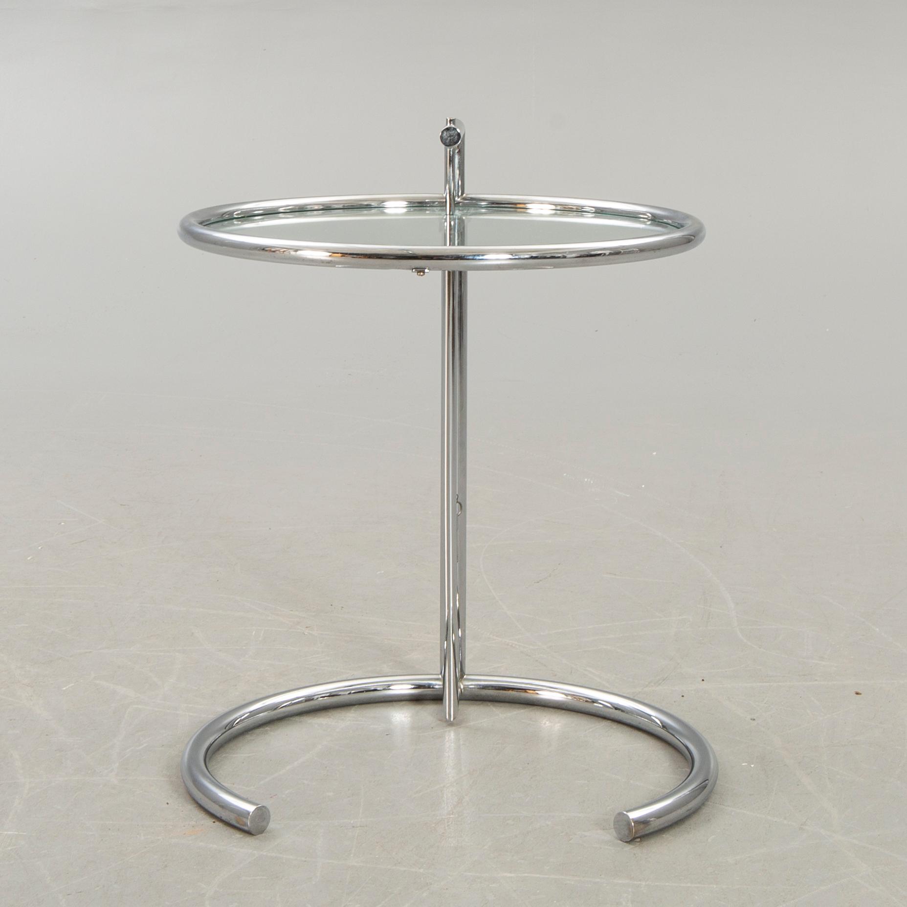 Eileen Gray, side table "E1027" licensed by Aram designs ClassiCon, late 20th century.