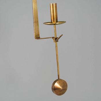 PIERRE FORSSELL, Four brass wall lights, Skultuna.