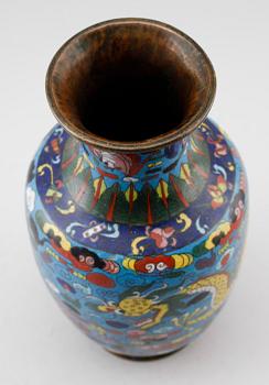 VAS, cloisonné, Kina, 1800-tal.