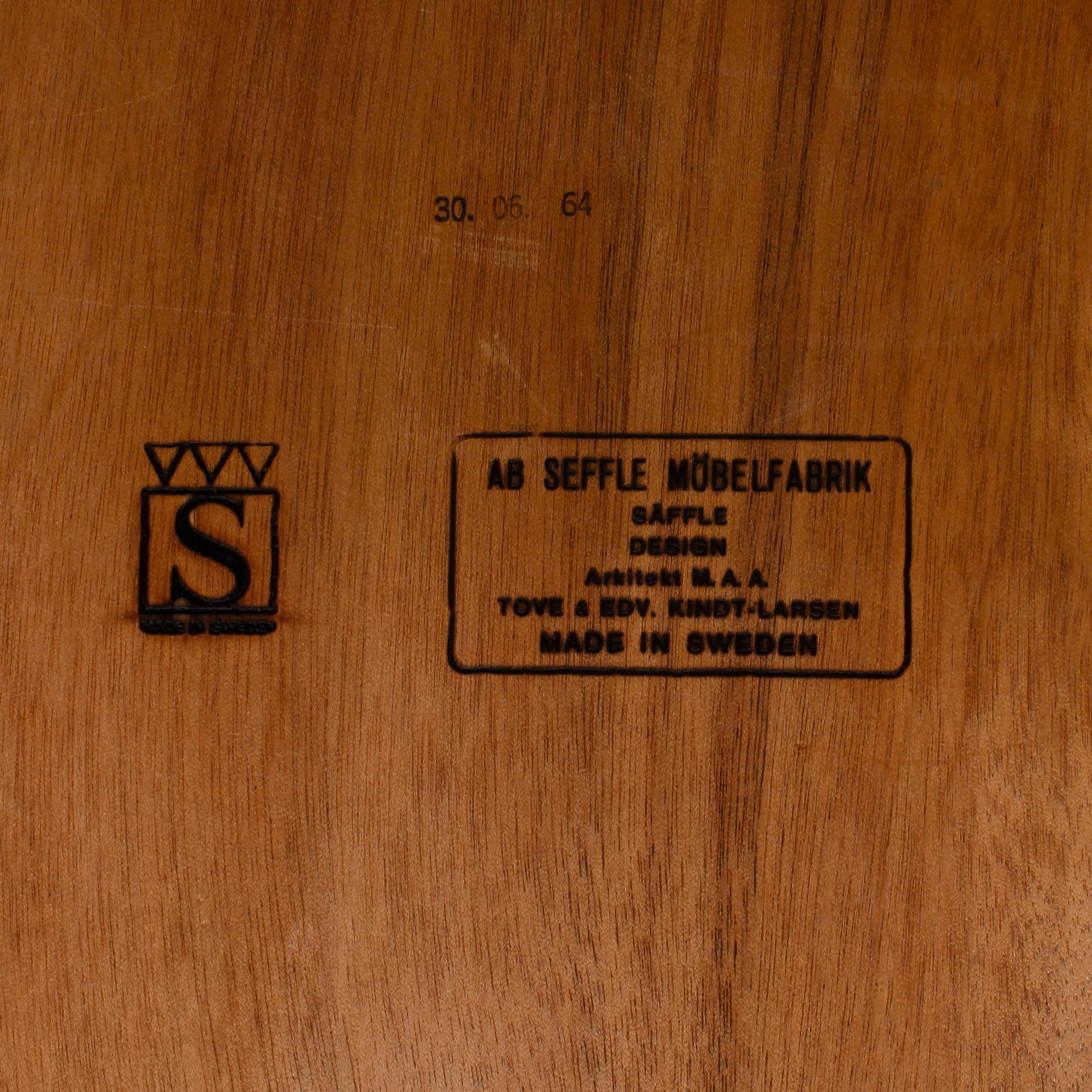 SOFFBORD, Tove & Edvard Kindt-Larsen, Säffle möbelfabrik, 1950/60-tal.