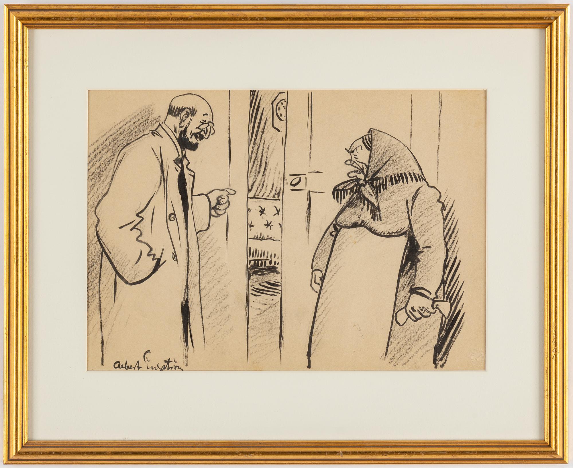 ALBERT ENGSTRÖM, ink drawings, 13, signed.