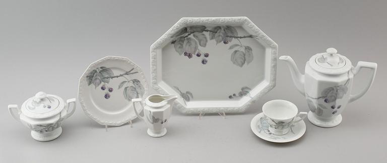 KAFFESERVIS, 23 delar, porslin, "Maria Björnbär", Rosenthal.