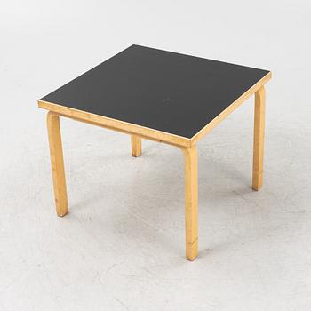 Alvar Aalto, table, model 816, and a set of three chairs, model 65, Artek, mid-20th century.