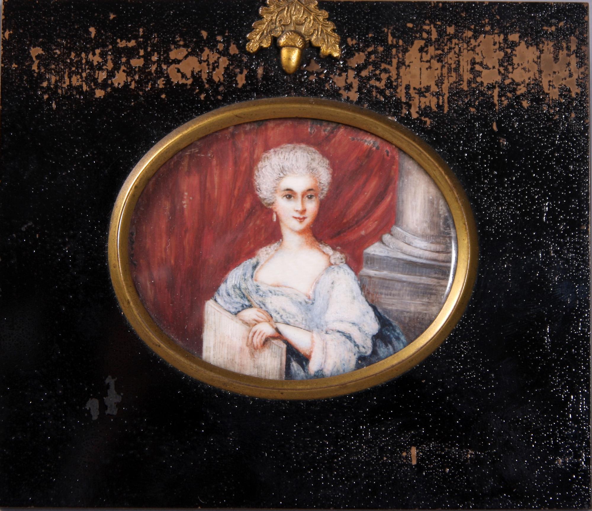 MINIATYRMÅLNING, empire. 1800-tal.