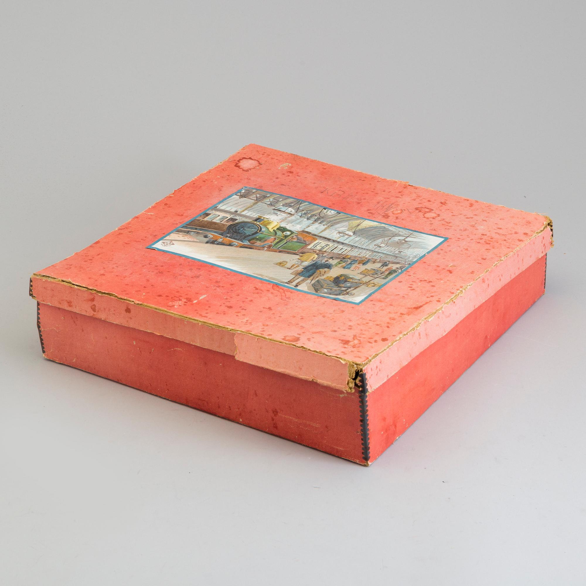 TÅGSET, plåt, GBN Bavaria, Bing Werke, tre delar samt räls, 1900-talets första hälft.