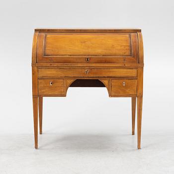 A Late Gustavian roll top desk, early 20th century.