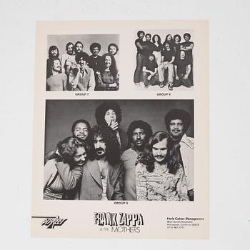 Frank Zappa,  booklet, "Ten Years on the Road With Frank Zappa and the Mothers Of Invention", Signerat, 1974.