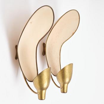 Carl-Axel Acking, a pair of wall lamps model "5017", Bröderna Malmströms Metallvarufabrik, Malmö, 1940s.