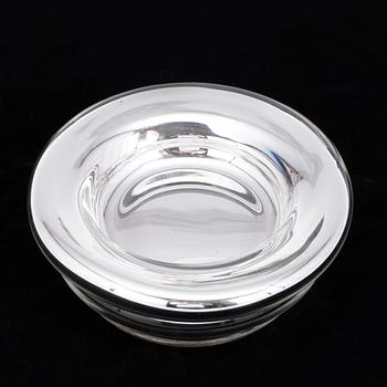 SKÅL, glas med silverlegering, Monica Backström, Boda, signerad.