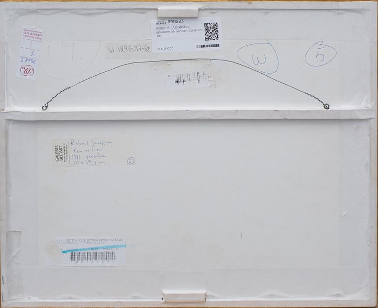 ROBERT JACOBSEN, gouache på papper, signerad.