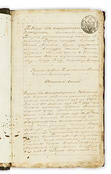 Handwriting, records of prince Pjotr Vasiljevich Lopukhins serfs, 1798.
