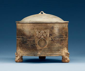 A potted tripod censer, Western Han dynasty (206 BC – 220 AD) .