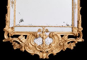 A Swedish Rococo 18th century mirror.