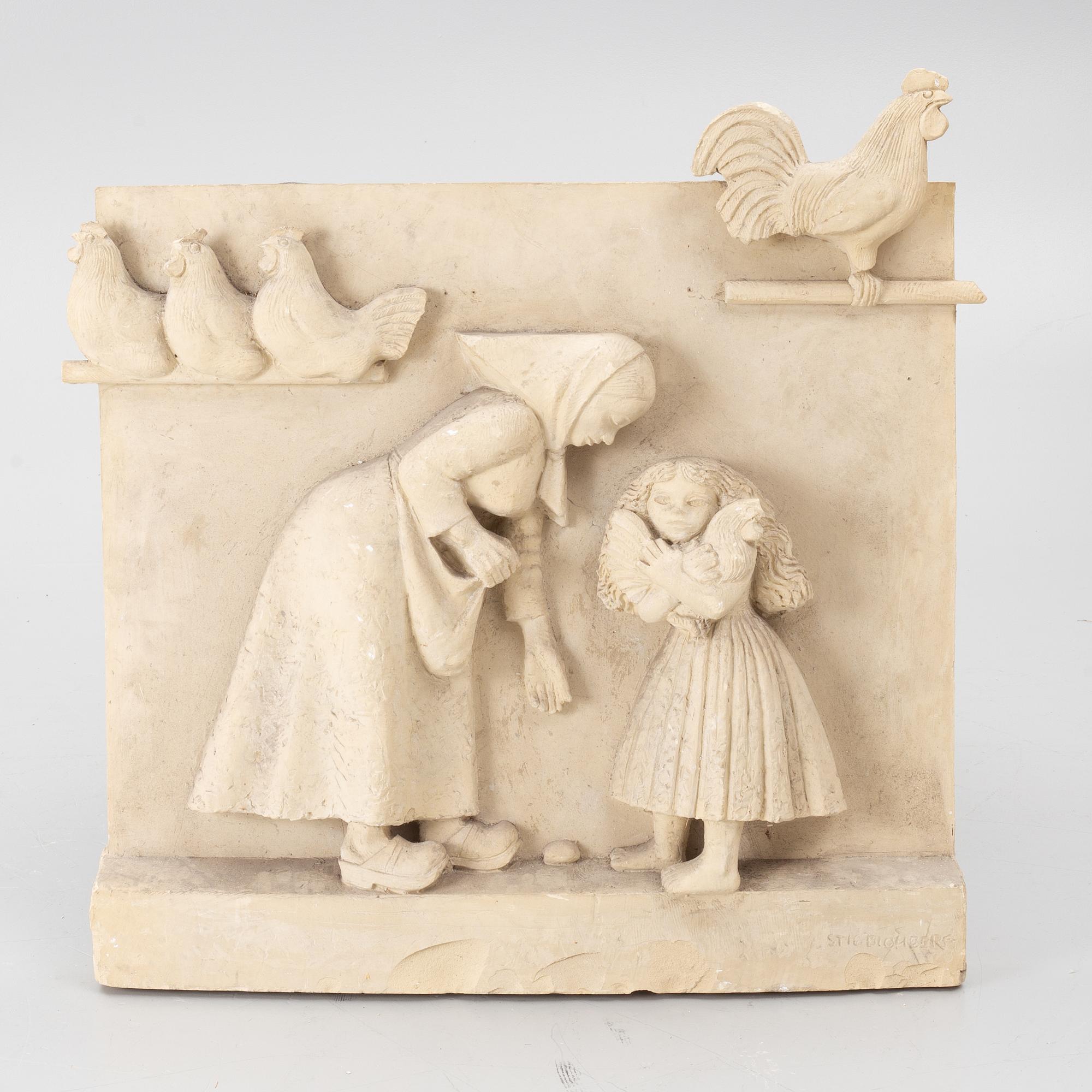 Stig Blomberg, relief, gipsförlaga till M/S Stockholm (1941).