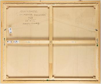 ADJA YUNKERS, acrylic and collage on canvas, signed and dated 1968  on verso.