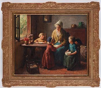Bernard Pothast, Familjeidyll med mor och barn.