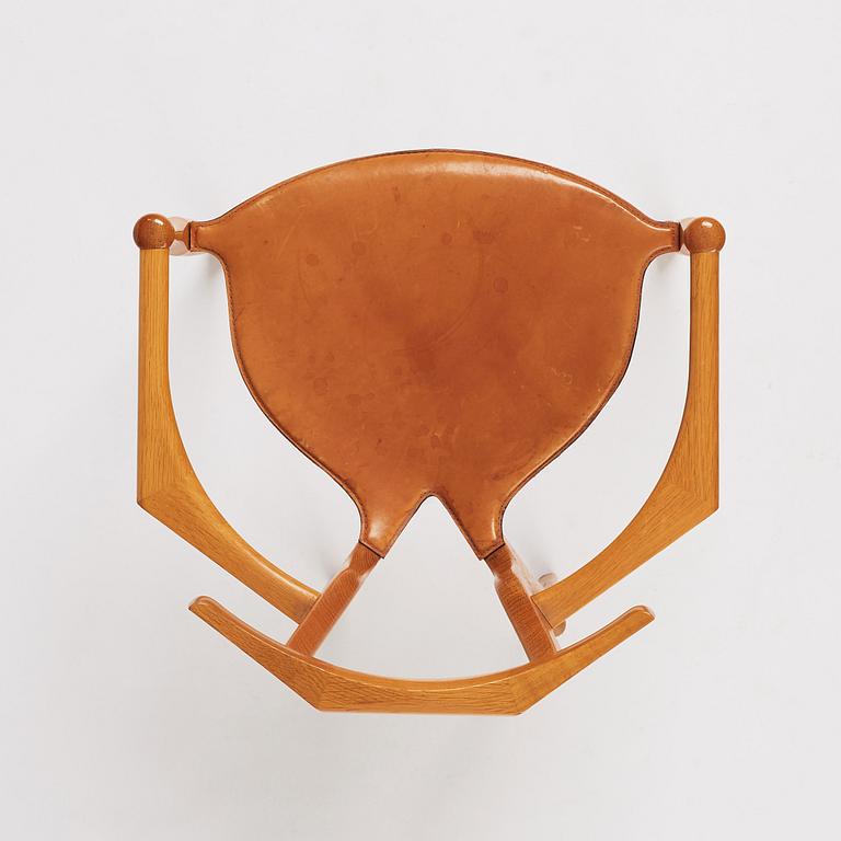 Oscar Tusquets Blanca, a set of 8 oak chairs, "The Gaulino Chair", Carlos Jane, Spain, first edition ca 1987-1988.