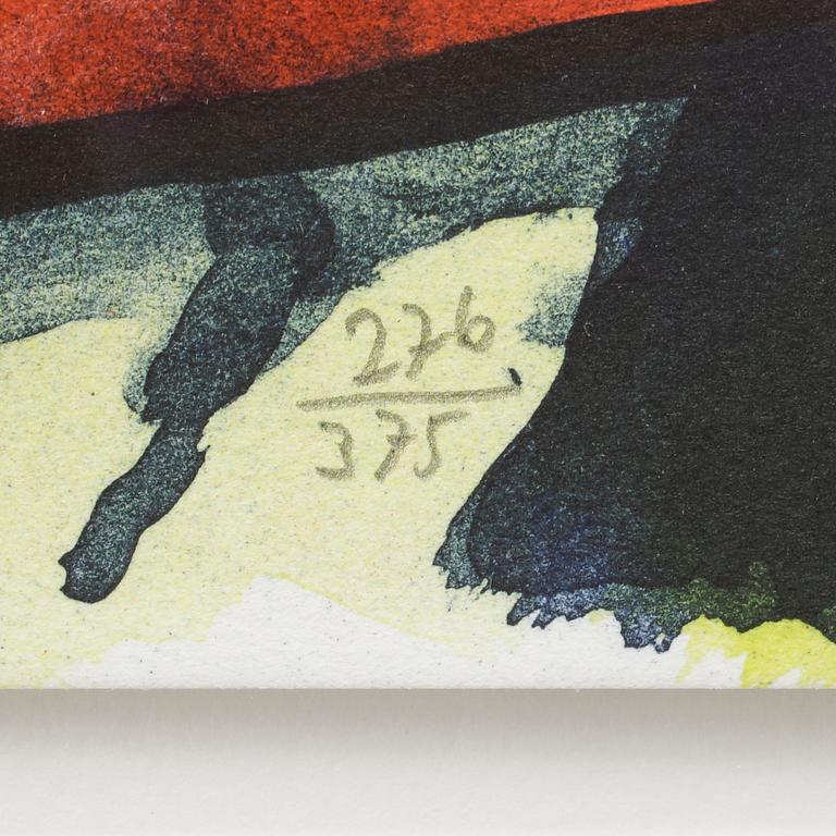 PETER DAHL, färglitografi, signerad och numrerad 276/375.