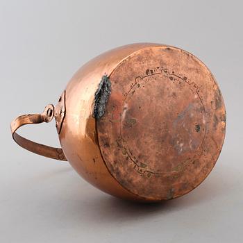 KAFFEKANNA, koppar, 1800-tal.