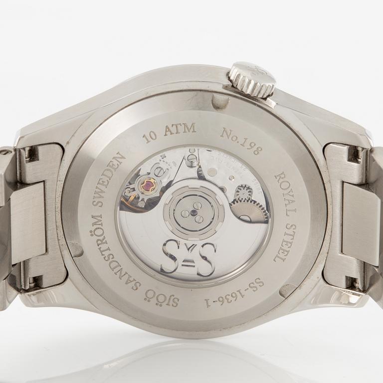 Sjöö Sandström, Royal Steel Classic, wristwatch, 36 mm.