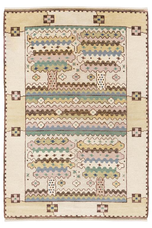 Märta Måås-Fjetterström, A carpet, "Lunden", knotted pile, ca 258 x 176 cm, signed AB MMF.