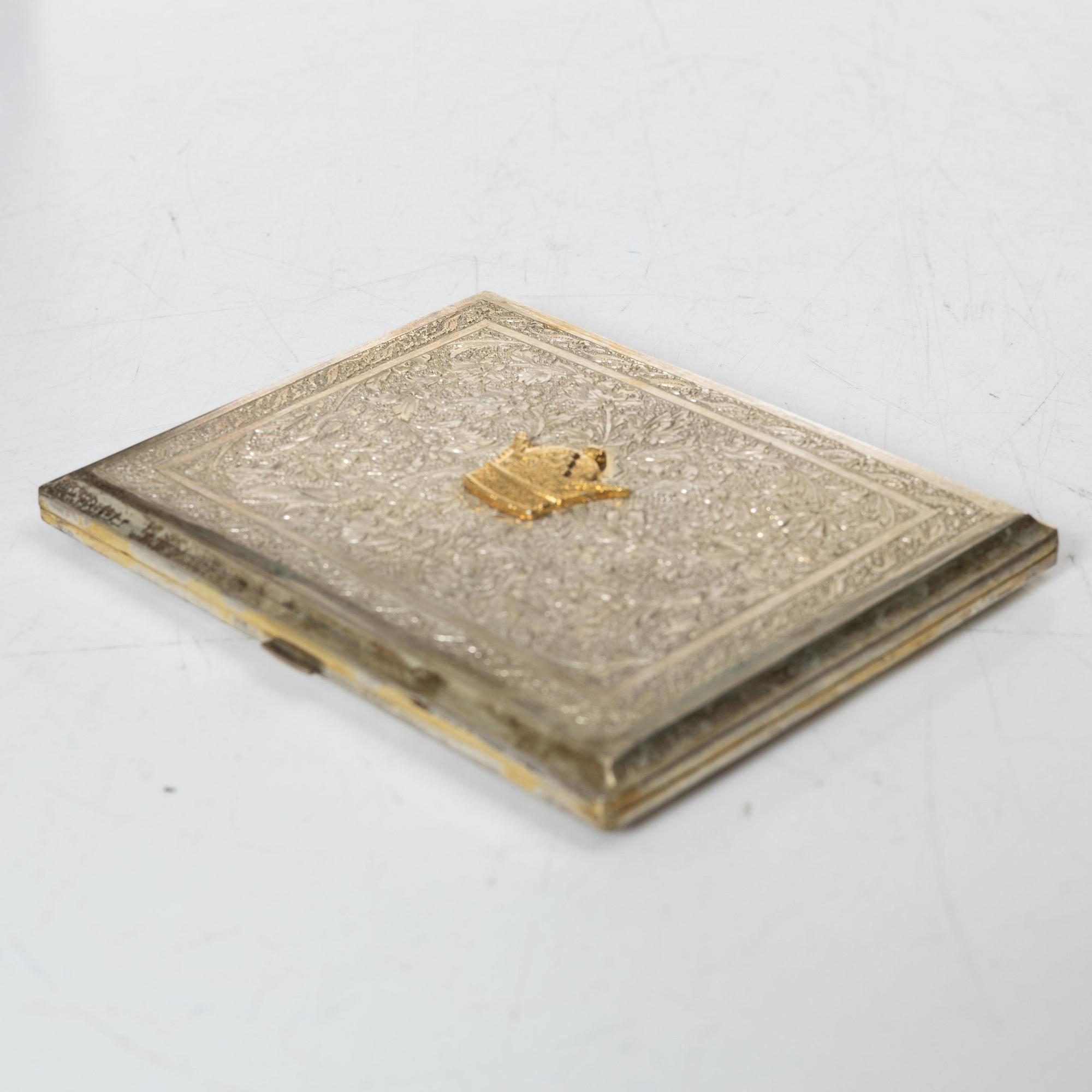 Case, silver, Persian, unmarked.