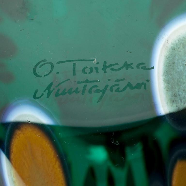 FÅGEL, glas, "Pekkasiini" signerad O.Toikka, Nuutajärvi.