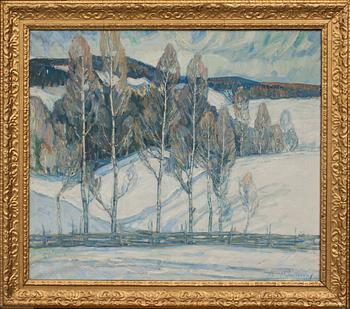 HUGO CARLBERG, oljemålning, signerad.