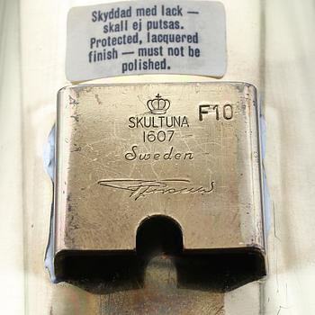 VÄGGLJUSSTAKAR, 2 st, mässing, "Reflex", Pierre Forsell, Skultuna, 1900-talets andra hälft.