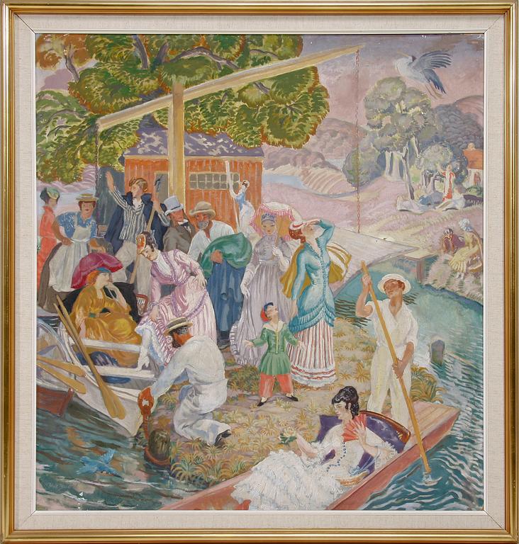 HERBERT A. BUDD, olja på pannå. Sign.